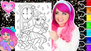 Coloring Kimmi The Clown Calendar Coloring Book NEW YEARS EVE Coloring Page  Ohuhu Art Markers [upl. by Knorring]