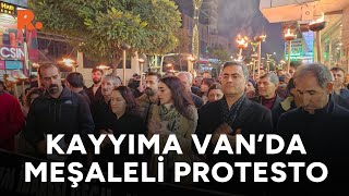 Kayyım uygulamalarına karşı Van’da meşaleli protesto [upl. by Kcaj588]