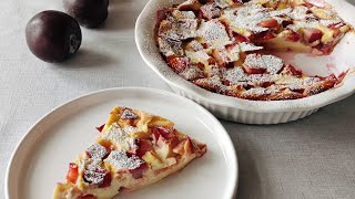 Easy Plum Dessert Plum Clafoutis Recipe [upl. by Ditter]