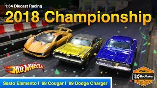 2018 Championship Race  3DBotMaker Diecast Racing League Hot Wheels [upl. by Ennayt]