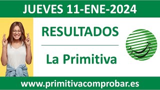 Resultado del sorteo La Primitiva del jueves 11 de enero de 2024 [upl. by Chatterjee]