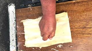 Preparing Paper Mulberry bark for Tapa cloth [upl. by Conti]