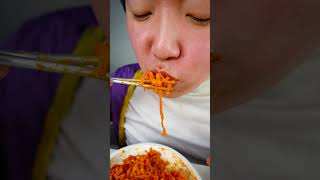 ASMR MUKBANG  Carbo Fire Noodles Kielbasa Sausage Corn Cheese Funny Mukbang shorts [upl. by Hake]