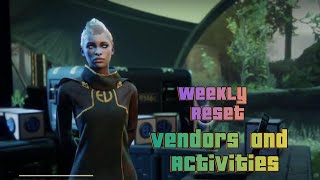 Destiny 2 Vendors and Activities weekly reset [upl. by Dowd]