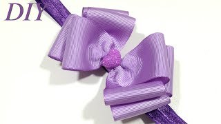 How To Make Hair Bows 🎀 DIY 193 Grosgrain Ribbon Hair Bow Tutorial [upl. by Laro410]