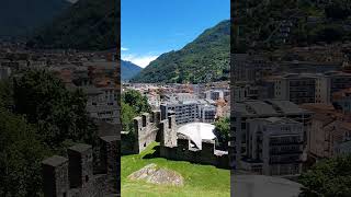 Bellinzona Canton of Ticino Switzerland View from Castelgrande [upl. by Melinda]