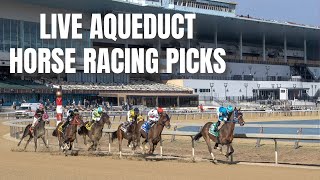 Live Aqueduct Horse Racing Picks [upl. by Middendorf]