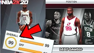 HOW TO GET 99 OVERALL in NBA 2K20 MOBILE NBA 2K20 Mobile Best Builds Tutorial [upl. by Izzy]