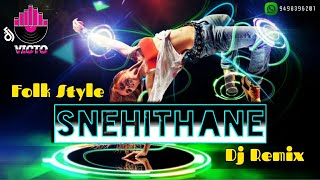 Snehithane  Kuthu Remix  Local Style Mix  djvicto [upl. by Anneyehc]