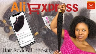 AliExpressHair reviewCurly bundles hair unboxing [upl. by Warchaw]