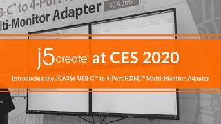 j5create® at CES2020  Now available JCA366 4port HDMI™ MultiMonitor Adapter [upl. by Coster304]