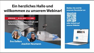 Webinar  Frässtrategie und CO2Emissionen reduzieren  KYOCERA [upl. by Gardel]