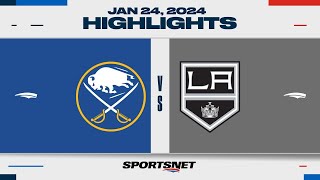 NHL Highlights  Sabres vs Kings  January 24 2024 [upl. by Enelra]