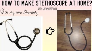 How to make Stethoscope make modelStethoscope at home with simple materials [upl. by Leirda]