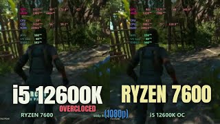 Ryzen 7600 vs i5 12600k OC in 2024 [upl. by Htennek]