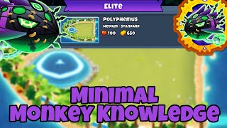 ELITE Lych Tutorial  Minimal Monkey Knowledge  Polyphemus BTD6 [upl. by Shaddock]