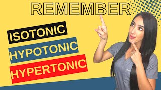 How to Remember IV Solutions  Hypotonic Hypertonic Isotonic [upl. by Cristy529]