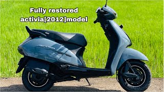 Fully restored activa 2012 model🤌🏻😎automobile modified modifaction restorationhardware ￼ [upl. by Odnavres]