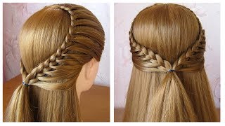 Coiffure avec tresse ♡ Coiffure pour tous les jours pour lecolecollegetravail ♡ facile à faire [upl. by Atinek949]