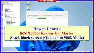 RMX3363 Realme GT Master Stuck hard brick  black screen  Qualcomm 9008 Mode [upl. by Leribag75]