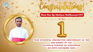 5th November  1st Episcopal Ordination Anniversary of Most Rev Mathew Nellikunnel  Bp Gorakhpur [upl. by Mallorie]