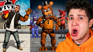 Me CONVIERTO en FREDDY de FNAF en GTA 5 🐻🔪 Mods [upl. by Aitselec]