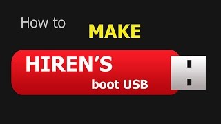 How to Make Hiren Bootable USB Updated [upl. by Eibrab]