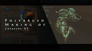 Polybrush making of creature 03 pt1 [upl. by Georgi351]