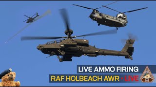 Live Show Real Live Ammo Firing amp Tracers RAF Holbeach Air Weapons Range  Chinook  Odiham 300323 [upl. by Cinelli86]