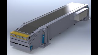 3d design of four section telescopic belt loading conveyor [upl. by Knowles]