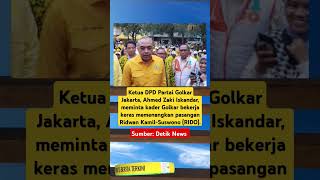 Golkar Jakarta Yakin RIDO Menang Satu Putaran golkar news [upl. by Rainger]