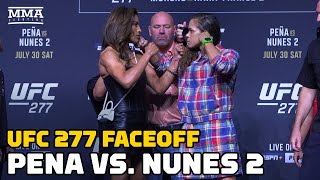 Julianna Pena Amanda Nunes Intense In UFC 277 Faceoff  MMA Fighting [upl. by Alver]