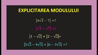 Explicitare modul clasa a 7 a matematica exercitii rezolvate modul cu radicali modulul nr real [upl. by Idac]