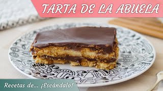 TARTA DE LA ABUELA con natillas chocolate y galletas [upl. by Voltmer]