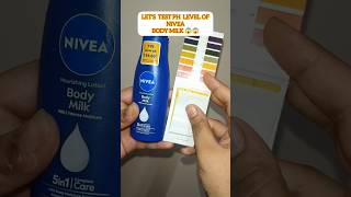 lets do ph test of Nivea body milk body lotionpass or fail  😱😱😱😱phtesting phtest [upl. by Justina339]