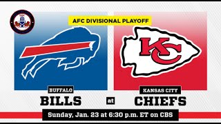 NFL Sunday PLAYOFFS BILLS vs KC Live wGNATION amp BBK SportsThe Big Blue Lounge AFC DIV PLAYOFF [upl. by Atniuqal]