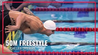 Caeleb Dressel Comes Out on Top After Suspenseful 50M Freestyle  2024 TYR Pro Swim Series Westmont [upl. by Donica]