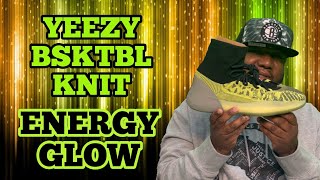 YEEZY BSKTBL KNIT ENERGY GLOW REVIEW AND ON FEET [upl. by Pascia]