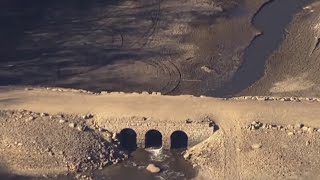 Underwater for decades stone bridge from 1800s emerges after NJ reservoir emptied  NBC New York [upl. by Adnarym]