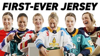 Surprising PWHL stars with their firstever jerseys [upl. by Darleen]