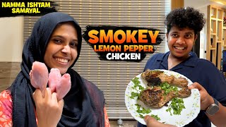 Lemon Pepper Chicken by Wife  Sunday Samayal  Irfans view [upl. by Joeann]