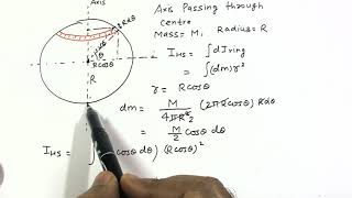 Rotational mechanics  Lecture 12  Moment of Inertia for Hollow Sphere [upl. by Ahsaercal]