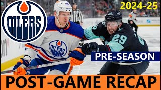 PostGame Recap Edmonton Oilers 2 Seattle Kraken 6  PreSeason [upl. by Enitsenrae279]