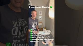 Your Diaper Station Checklist babystuff parenting newdad [upl. by Wan]