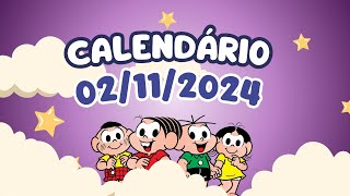 CALENDÁRIO DE 2 DE NOVEMBRO DE 2024 ALUNONOTADEZ10 ensinofundamental [upl. by Attayek]