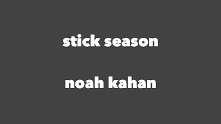 noah kahan  stick season lyrics [upl. by Ynor600]