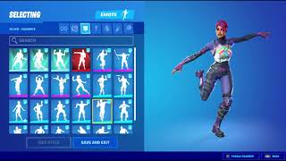 Fortnite Dances with Rare Brite Bomber skin [upl. by Noyr910]