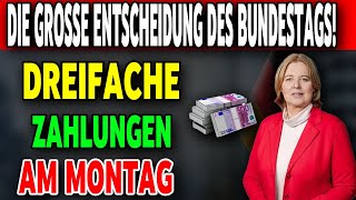 Gesetzliche Rentenzahlungen Bundestag billigt dreifachen Bonus [upl. by Ahsiele514]