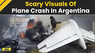 Plane Crash In Argentina Shocking Visuals Surface As Plane Veers Off Runway In Buenos Aires [upl. by Clancy504]