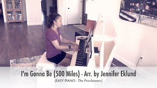 Im Gonna Be 500 Miles  The Proclaimers  Easy Piano Sheet Music [upl. by Ylrebmi832]